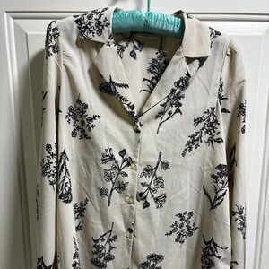 Floral button down shirt